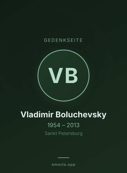 Gedenkportrait von Vladimir Boluchevsky
