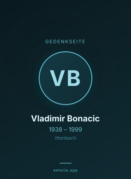 Gedenkportrait von Vladimir Bonacic