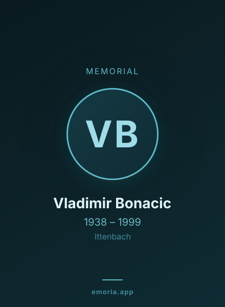 Memorial portrait of Vladimir Bonacic