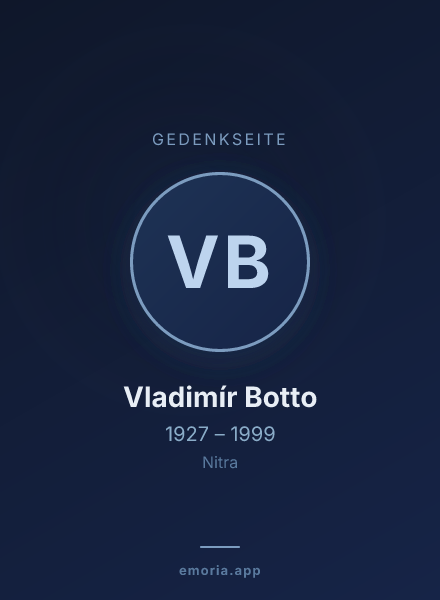 Gedenkportrait von Vladimír Botto