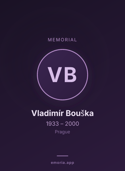 Memorial portrait of Vladimír Bouška