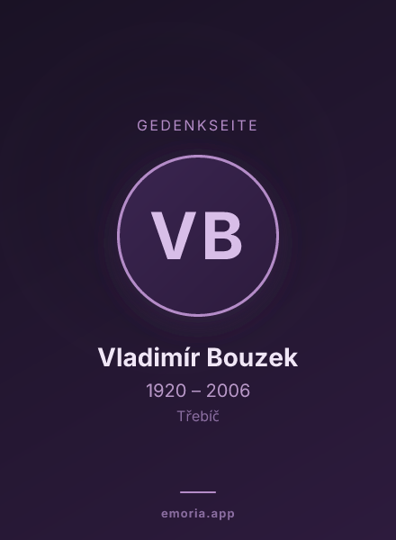Gedenkportrait von Vladimír Bouzek