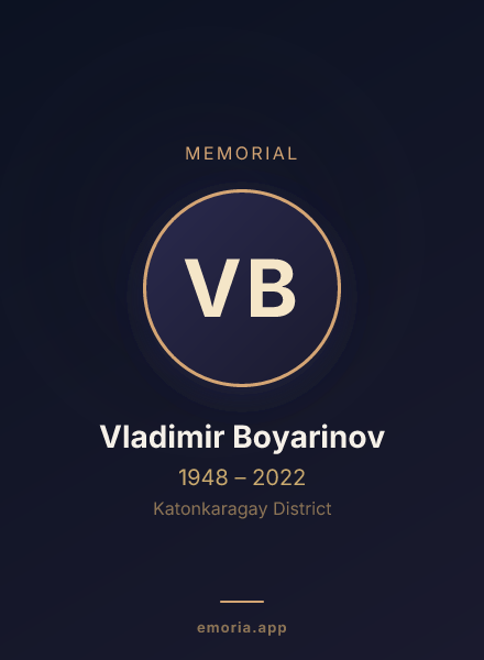 Memorial portrait of Vladimir Boyarinov