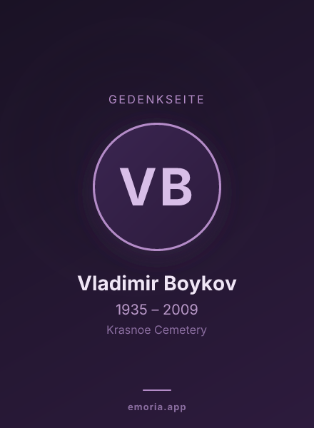 Gedenkportrait von Vladimir Boykov