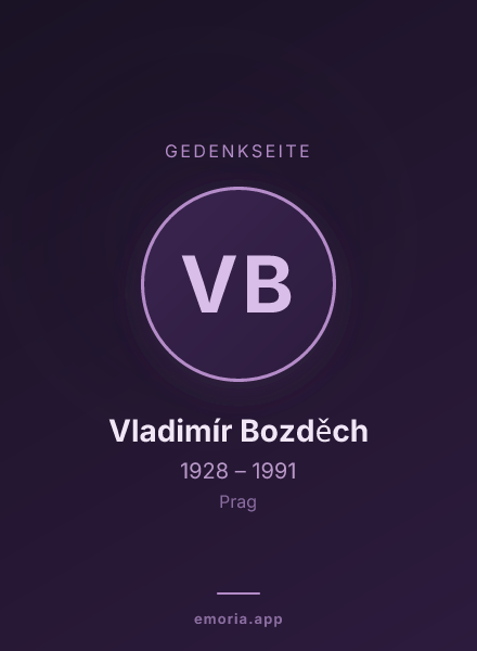 Gedenkportrait von Vladimír Bozděch