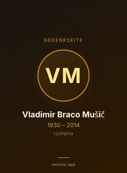 Gedenkportrait von Vladimir Braco Mušič