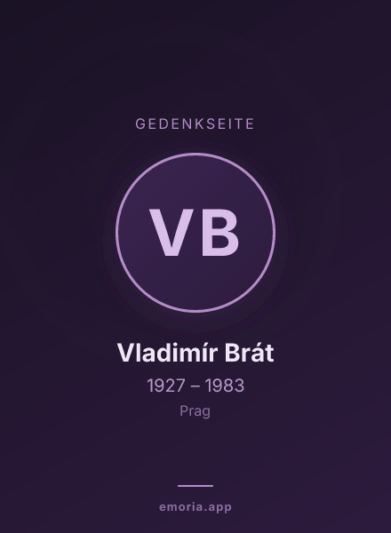 Gedenkportrait von Vladimír Brát
