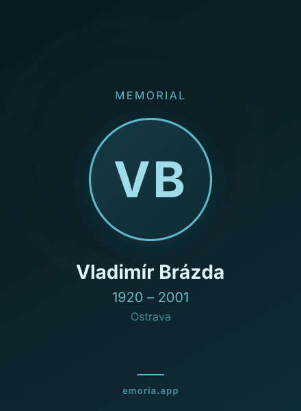 Memorial portrait of Vladimír Brázda