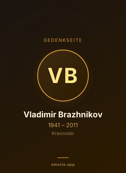 Gedenkportrait von Vladimir Brazhnikov