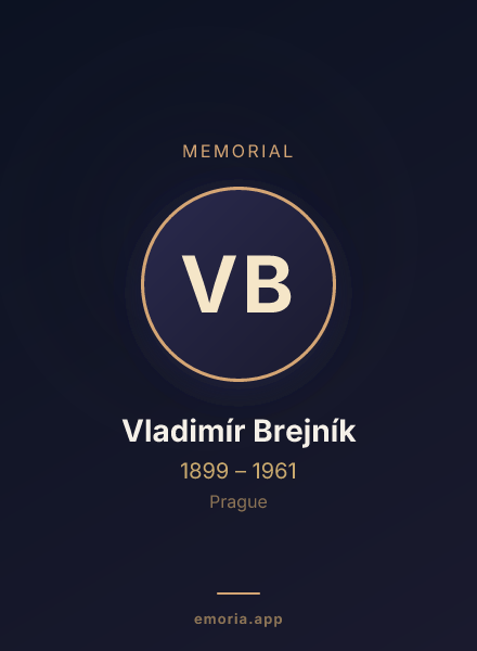 Memorial portrait of Vladimír Brejník