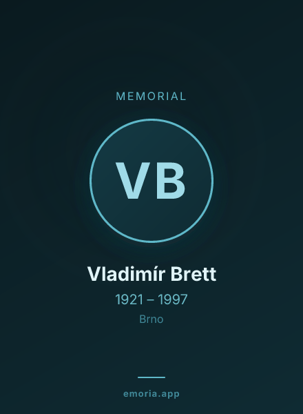 Memorial portrait of Vladimír Brett
