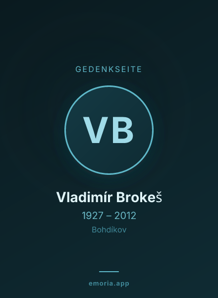 Gedenkportrait von Vladimír Brokeš
