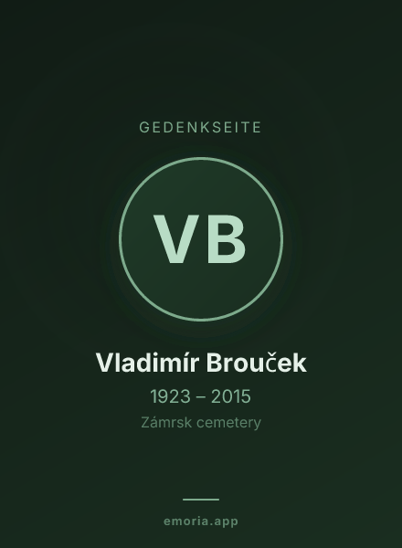Gedenkportrait von Vladimír Brouček