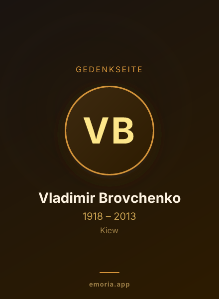 Gedenkportrait von Vladimir Brovchenko