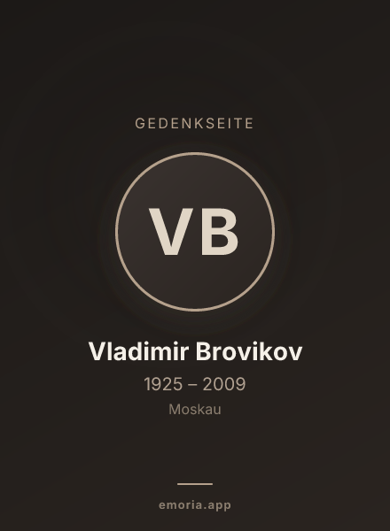 Gedenkportrait von Vladimir Brovikov