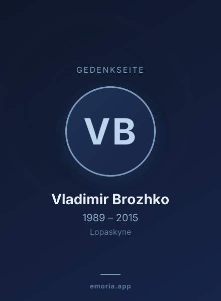 Gedenkportrait von Vladimir Brozhko