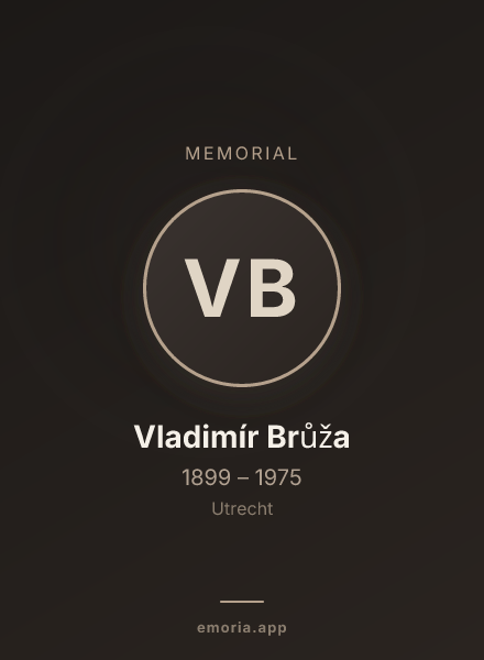 Memorial portrait of Vladimír Brůža