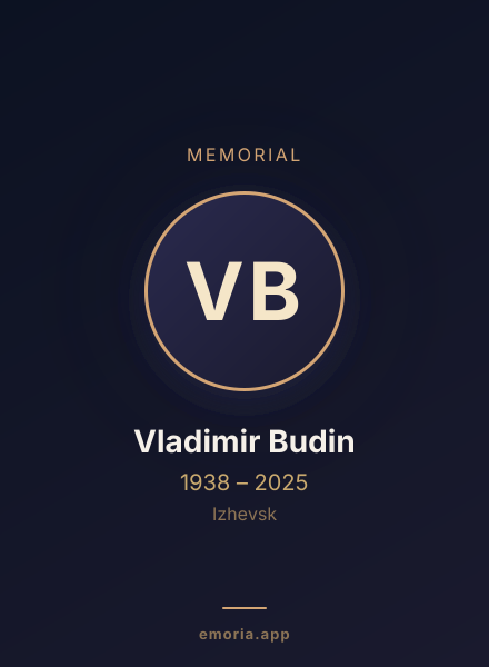 Memorial portrait of Vladimir Budin