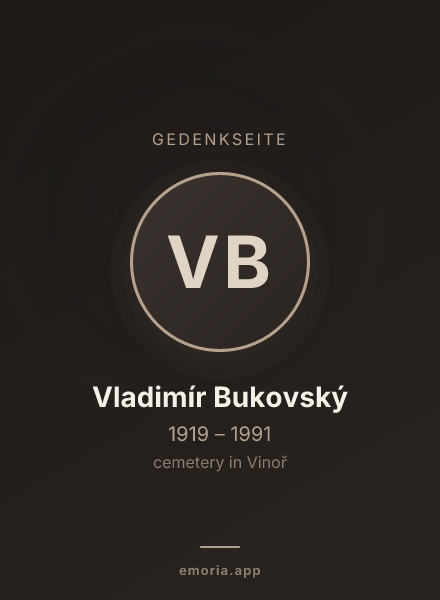 Gedenkportrait von Vladimír Bukovský