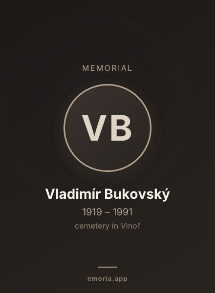 Memorial portrait of Vladimír Bukovský