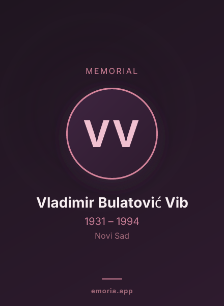 Memorial portrait of Vladimir Bulatović Vib