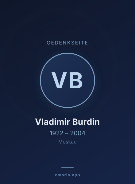 Gedenkportrait von Vladimir Burdin