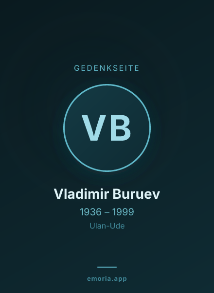 Gedenkportrait von Vladimir Buruev
