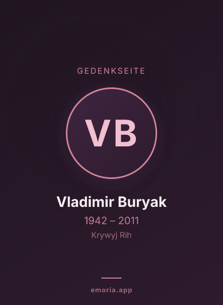 Gedenkportrait von Vladimir Buryak