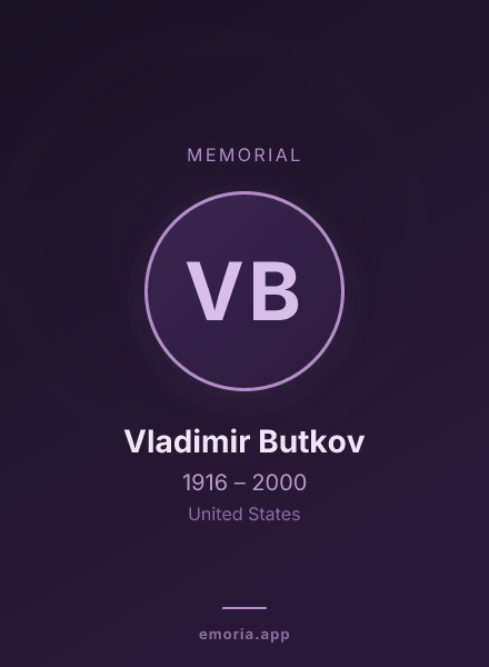Memorial portrait of Vladimir Butkov