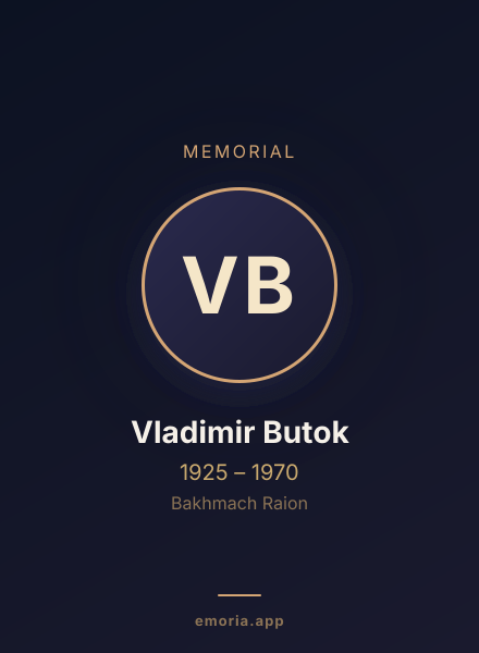 Memorial portrait of Vladimir Butok
