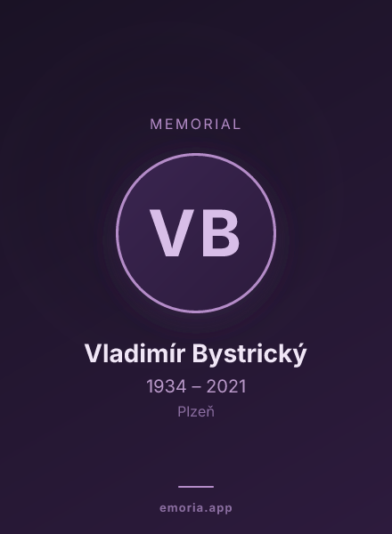 Memorial portrait of Vladimír Bystrický