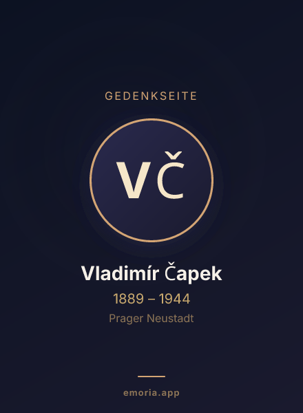 Gedenkportrait von Vladimír Čapek