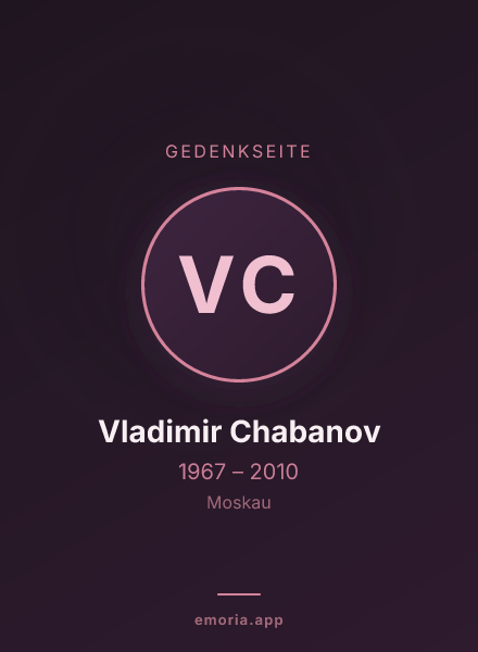 Gedenkportrait von Vladimir Chabanov