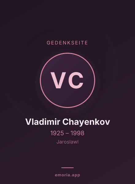 Gedenkportrait von Vladimir Chayenkov