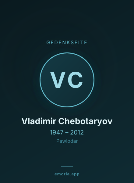 Gedenkportrait von Vladimir Chebotaryov