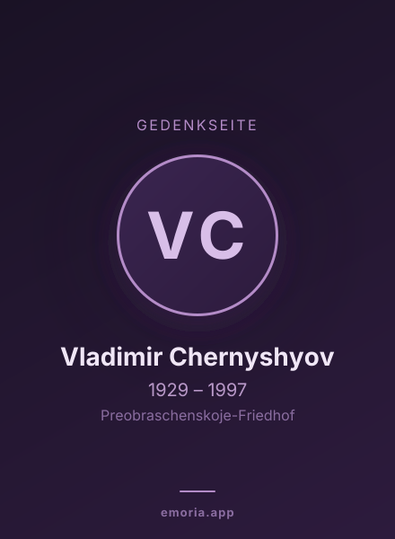 Gedenkportrait von Vladimir Chernyshyov