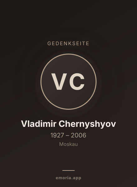Gedenkportrait von Vladimir Chernyshyov