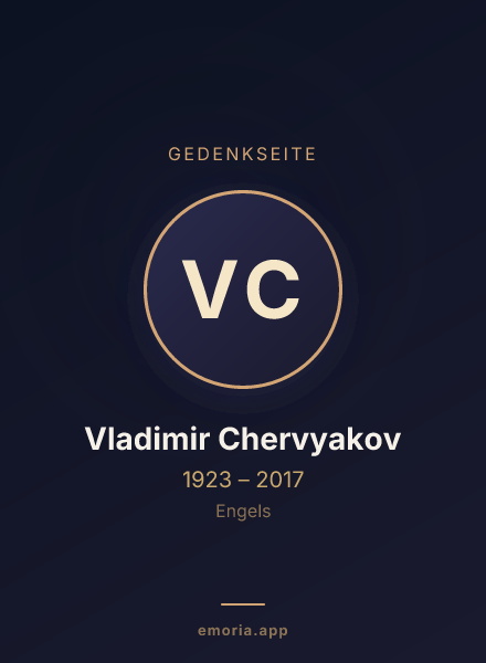 Gedenkportrait von Vladimir Chervyakov