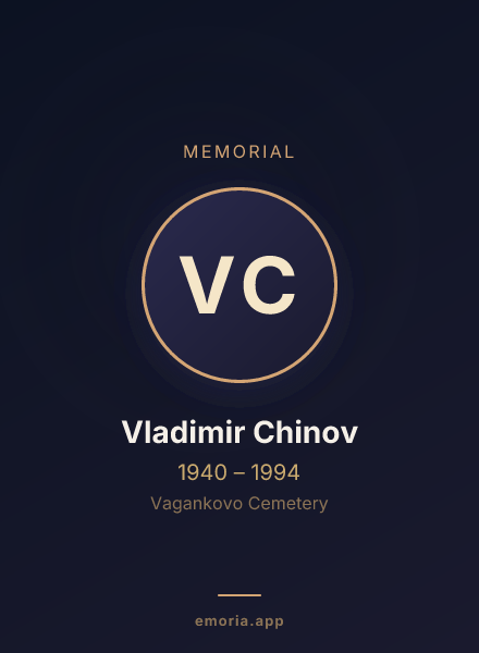 Memorial portrait of Vladimir Chinov
