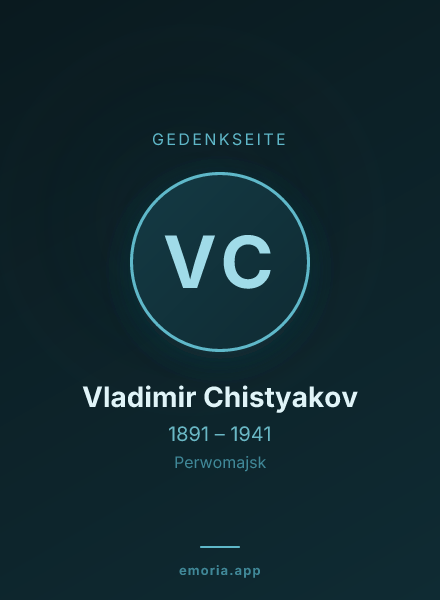 Gedenkportrait von Vladimir Chistyakov