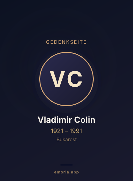 Gedenkportrait von Vladimir Colin