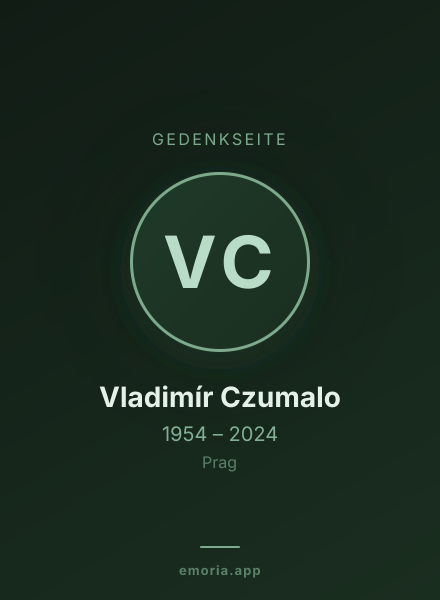 Gedenkportrait von Vladimír Czumalo