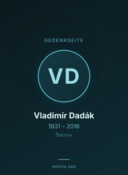 Gedenkportrait von Vladimír Dadák