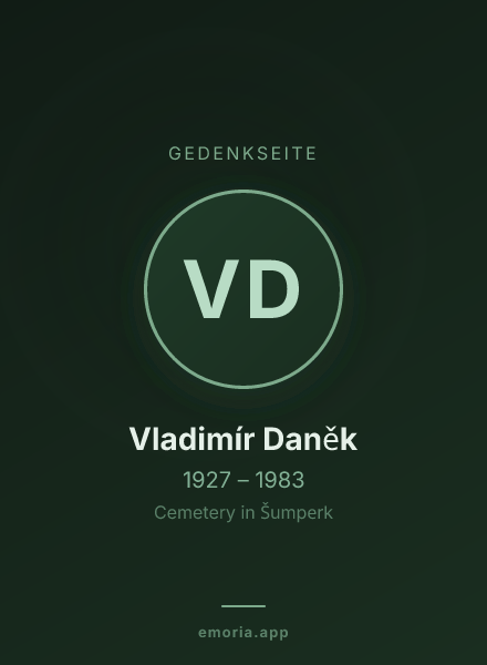 Gedenkportrait von Vladimír Daněk