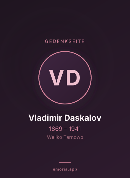 Gedenkportrait von Vladimir Daskalov