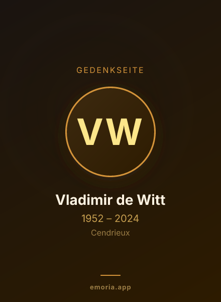 Gedenkportrait von Vladimir de Witt