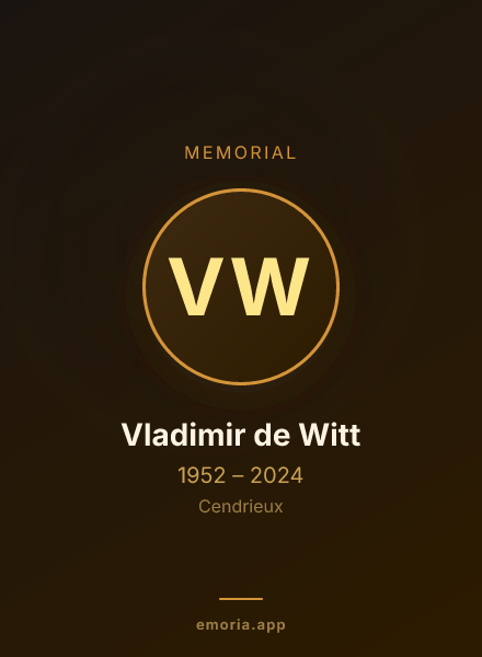 Memorial portrait of Vladimir de Witt