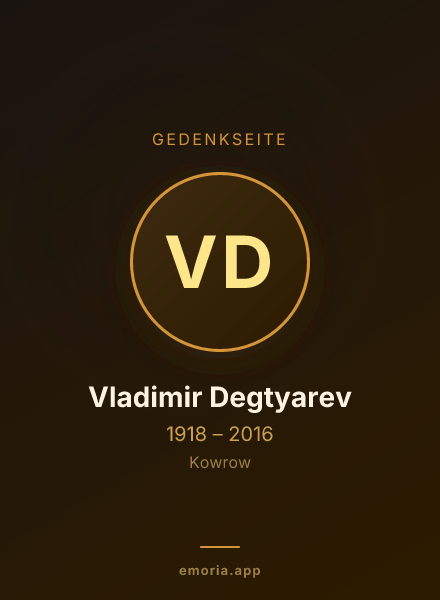 Gedenkportrait von Vladimir Degtyarev