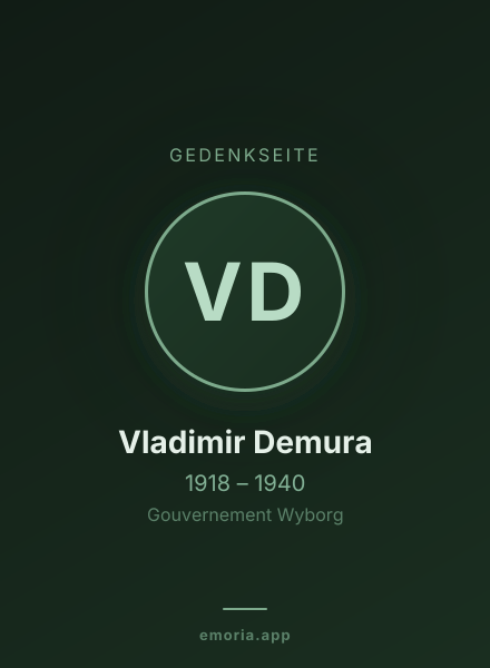 Gedenkportrait von Vladimir Demura