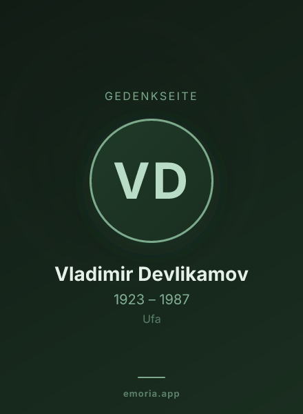 Gedenkportrait von Vladimir Devlikamov